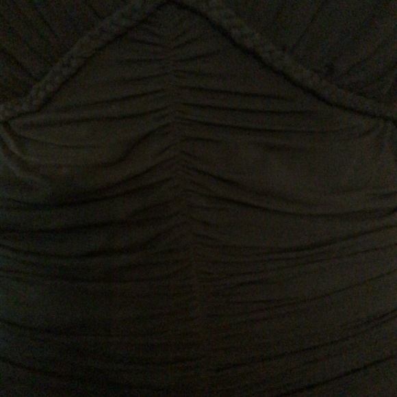 BCBG MAXAZRIA ROUCHED LITTLE BLACK DRESS SIZE LARGE - Picture 5 of 7